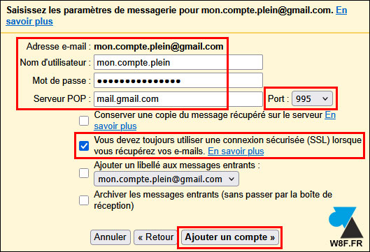 Gmail importer compte google mail